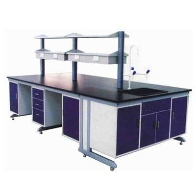 Hospital Steel Lab Furniture with Reagent Shelf, Bio Steel Lab Bench with Pads/