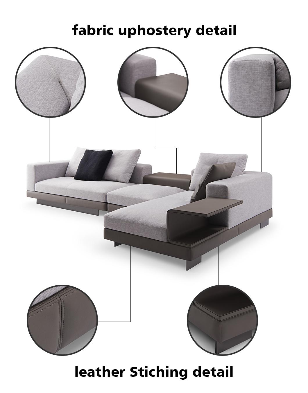 Living Room Furniture Set Luxury Furniture Lounge Sofa Modern Home Center Sofa Dubai Leather Fabric Sofa