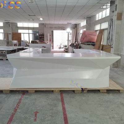 Night Club Bar Custom Luxury Corian White Night Club Table Bar Counter