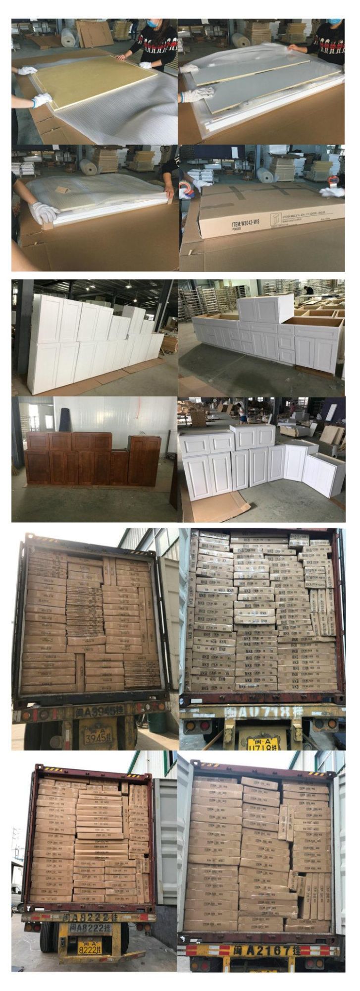 High End Antique White Solid Wood Kitchen Cabinet Soft Closed