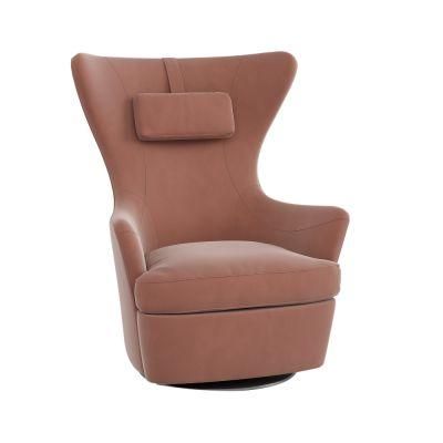 Italian Design Leisure Style Home Furniture Modern Single Sofa Chair with Round Metal Legs