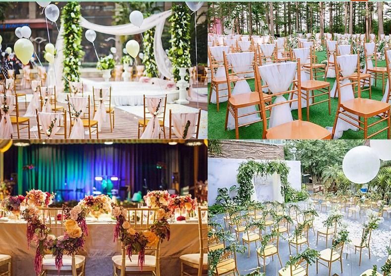 Factory Supply Wholesale Popular Tiffany Wedding Stacking Chiavari Metal Bamboo Chair