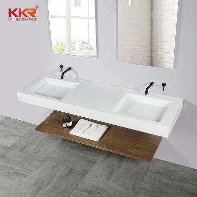 European Modern Wall Mounted Double Sink Storage Hotel Bathroom Vanity Cabinet