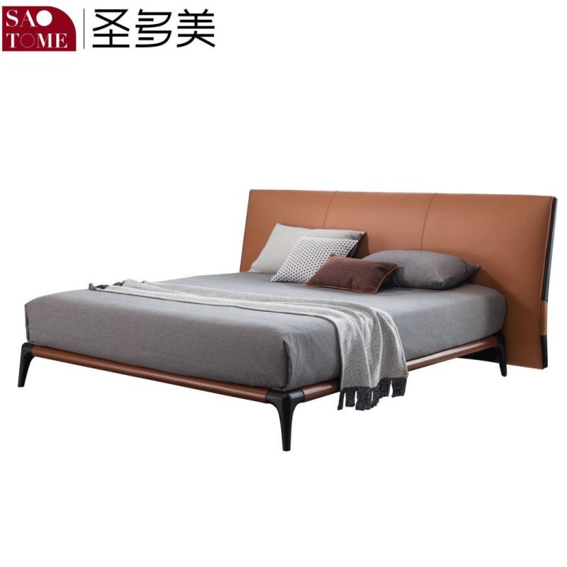 Luxury Leather Master Double Bed for Family