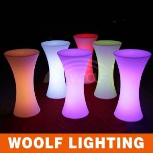 LED Plastic Club Bar Cafe Cocktail Table Furniture