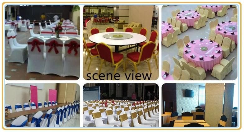 Factory Supply Cheap Metal Steel Fabric Stacking Hotel Dining Banquet Chair for Sale