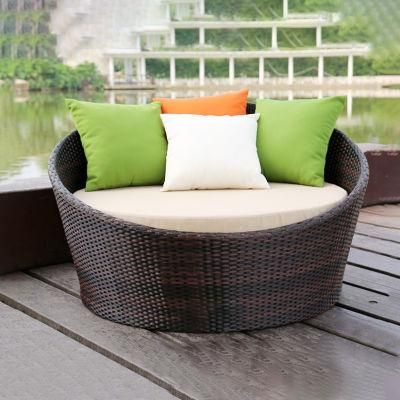 Modern Outdoor Garden Hotel Resort Villa Furniture Sun Lounger Round Daybed Cabana Gazebo Sofabed Sunbed