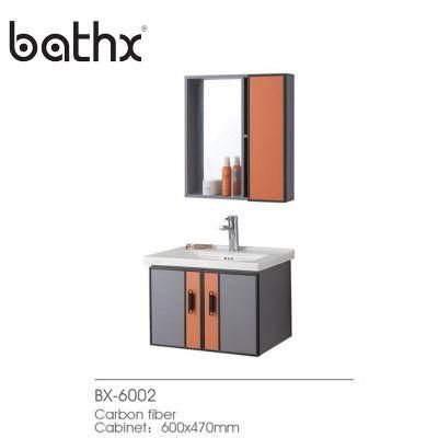 with Ceramic Wash Basin Bathroom Design and Carbon Fiber Bathroom Cabinets for Modern Bathroom Vanity Cabinets