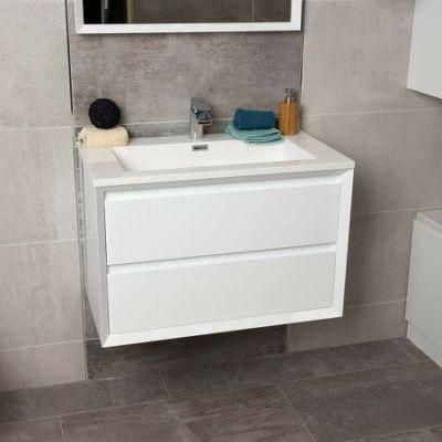 Gloss White Storage Bathroom Vanity Unit 2 Drawer Cabinet Furniture 500mm