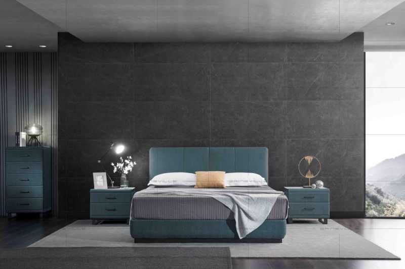 Modern Style Design Soft Leather Wall Bed in Factory Bedroom Furniture