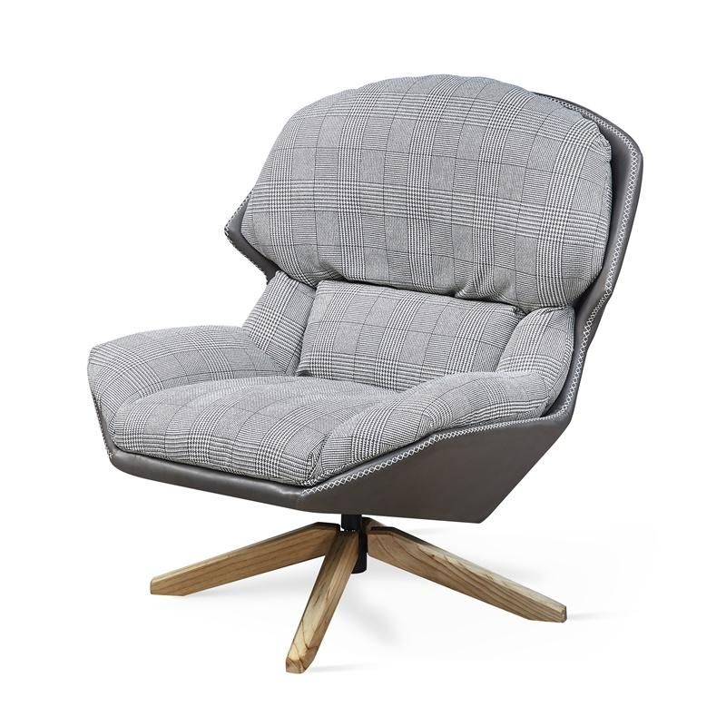 High Quality European Style Fabric Leisure Upholstered Living Room Armrest Chair