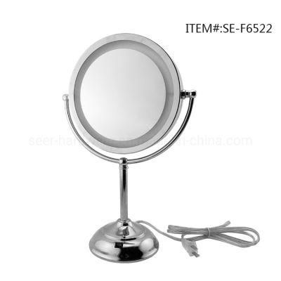 New Design Table Top Round Shape LED Makeup Mirror (SE-F6522)