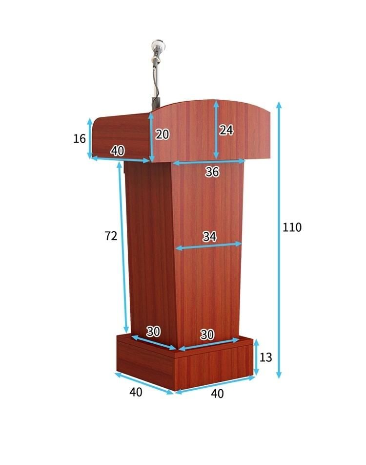 OEM Accepted Commercial Used Floor Standing Wooden Lectern Podium Rostrum
