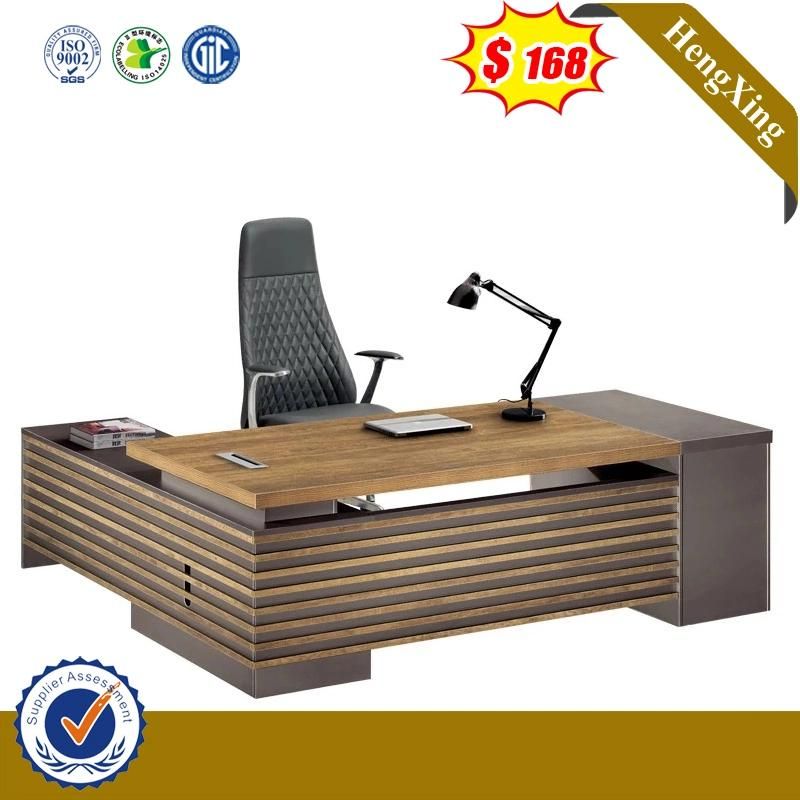 Stock Boss Desk Manager Table with Cabinets Maple Office Furniture (HX-8NE025)