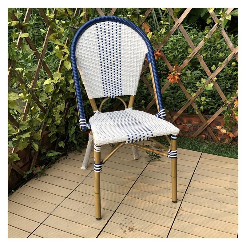 Modern Outdoor Patio Chair Aluminum Bamboo Restaurant Chair