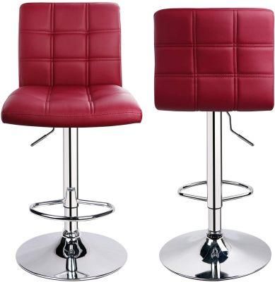 Sale Modern Stainless Steel High Counter Leather Bar Stool Bar Chair