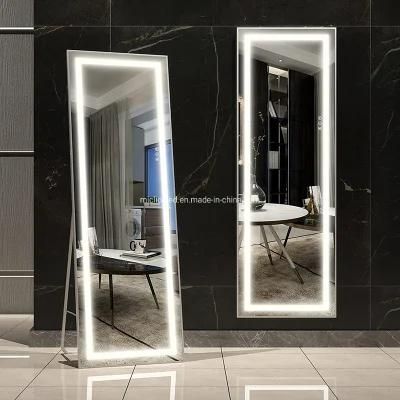 Hair Salon Full Length Standing up LED Mirror China Wall Light Mirror Supplier