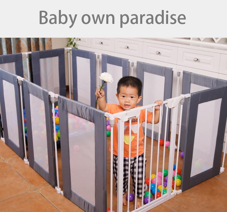 Foldable Baby Playpen with Cotton Fabric