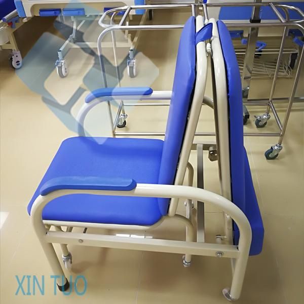 Medical Manual Hospital Foldable Accompanying Escort Chair