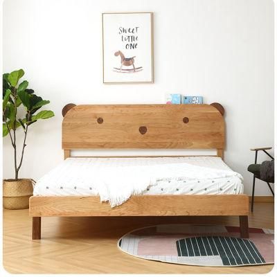 Nordic Modern Minimalist Black Walnut and White Oak Double Bed 0010