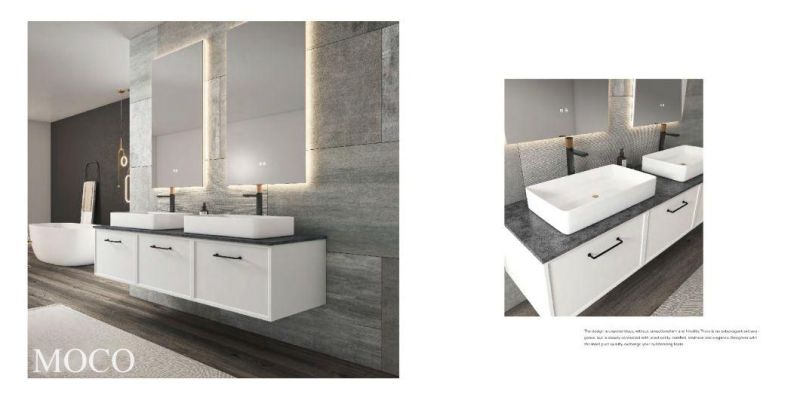 American Like Modern Custom Paint Bathroom Furniture with LED Mirror