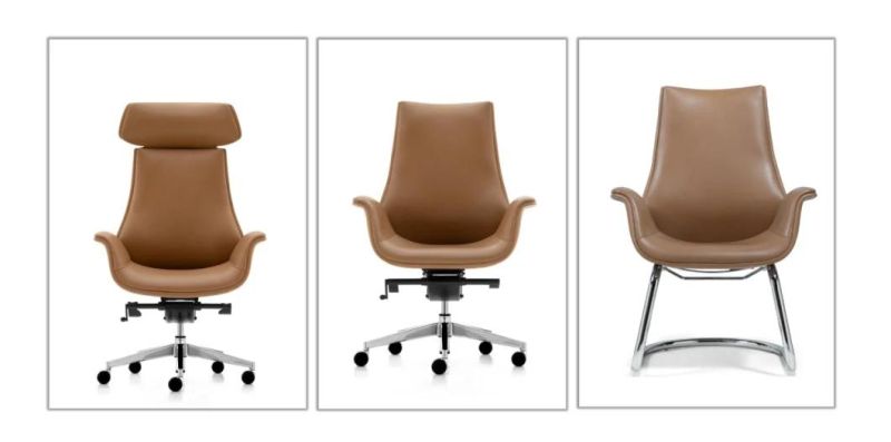 Zode Modern Home High Back Meeting Conference Reclining Fabric Aniline Leather CEO Boss Office Chair