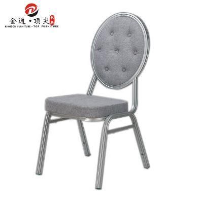 Hotel Banquet Meeting Room Wholesale Modern Grey Metal Steel Stackable Chairs Hotel