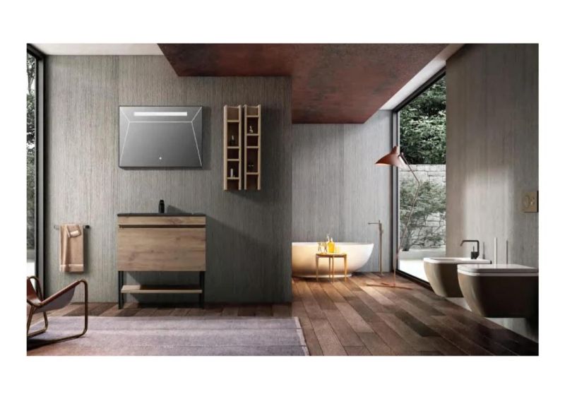 Wholesale European Modern Floor-Standing MDF Bathroom Vanity 800mm