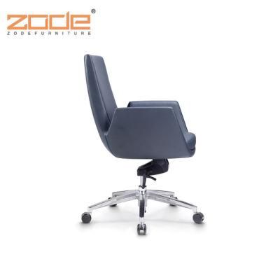 Zode Modern Ergonomic Blue Leather Office Furniture Chairs