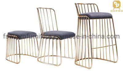 High Quality New Model Bar Chair Metal Base Velvet Upholstery Restaurant Use-Ya04b