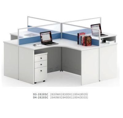 Latest Design Offcie Workstation Modern Appearance Melamine Office Partition MDF Office Computer Table Staff Desk