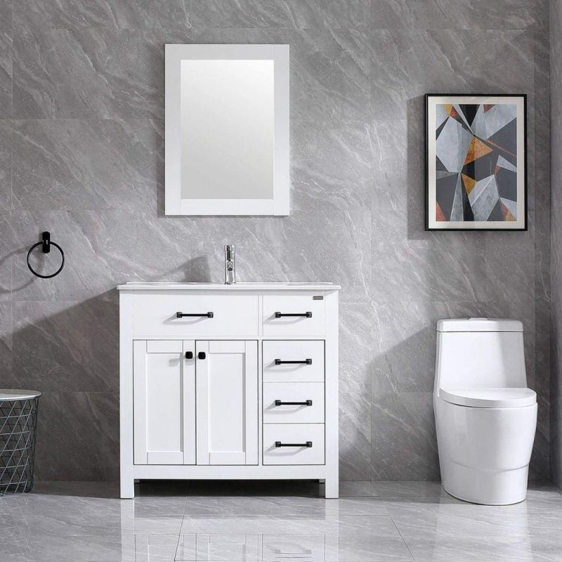 Aquacubic Australian Popular Customize High Glossy White Bathroom Vanity