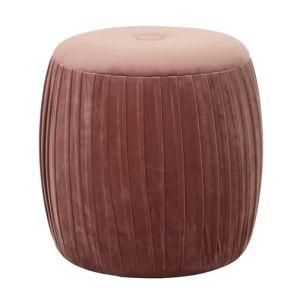 Chinese Modern Fabric Leisure Office Home Living Room Bedroom Furniture Sofa Chair Ottaman Pouf for Kids with Wood Frame