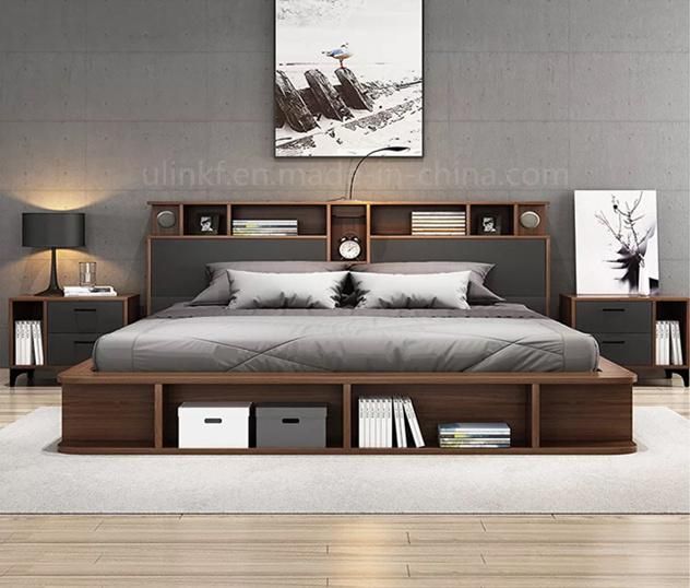 Washable Bedroom Furniture Customized Square Disassembly Modern Bed