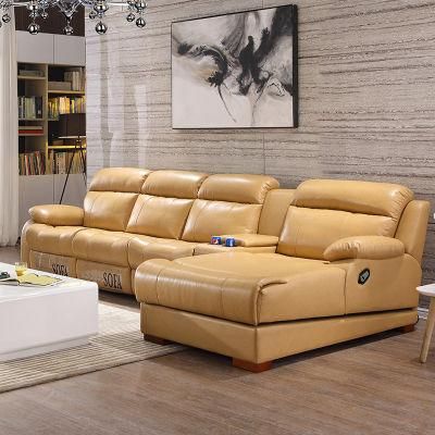 Modern Design Furniture Foshan Massage Leather Recliner Sofa with Storage Box