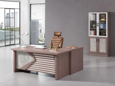 Hot Sale MID-East Style Design L Shaped Computer Desk MDF Modern Executive Office Table