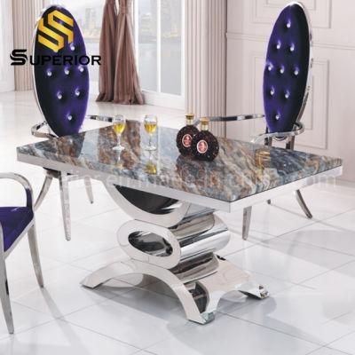 Modern Dining Room Set Luxury 6 Seat Dinner Table Furniture