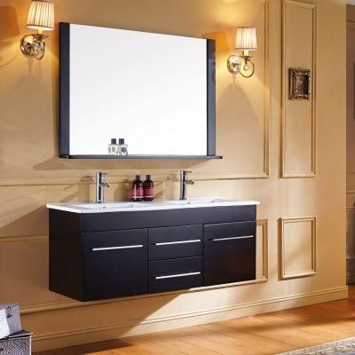 World Popular Double Basins Solid Wood Bathroom Vanity 1002D