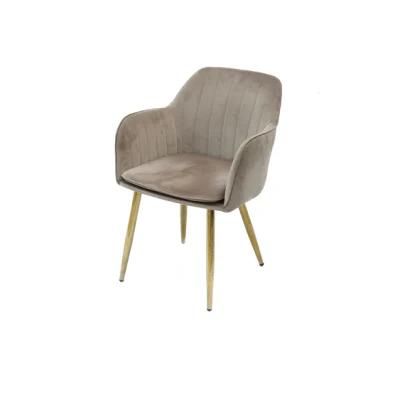 Modern Design Cafe Furniture Colored Fabric Gold Leg Dining Room Chairs