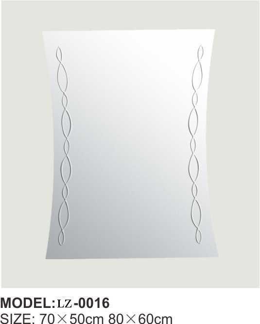 Irregular Simple Frame Wall Mounted Bathroom Mirror Customized