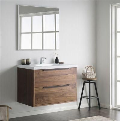 Simple Solid Wood Bathroom Vanity with Ceramics Top Modern Luxury