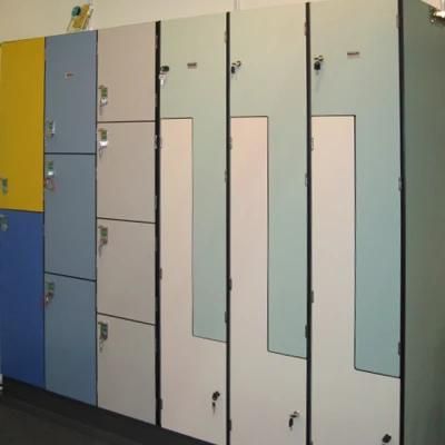 Modern Design 12mm HPL Compact Laminate 4 Door Sport Club Locker Room for Hospitals