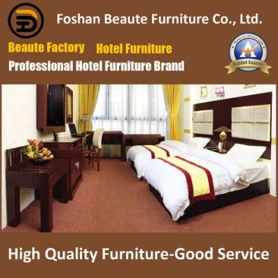 Chinese Delicate Customized Wooden Queen Bed Hotel Bedroom furniture for Gulf Area
