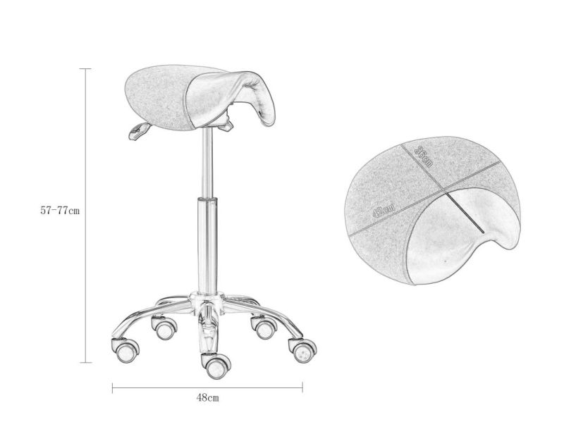 Adjustable Saddle Seat Dental Office Smart Stool Medical Chair