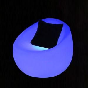 RGB LED Plastic Coffee Chair for Event and Night Club Furniture