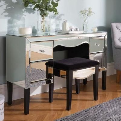 Top Selling Mirrored Dressing Table with Wooden Legs