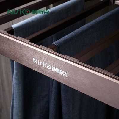 Luxuriant Modern Wardrobe Fitting Built in Wardrobe Trouser Rack Soft Close Function