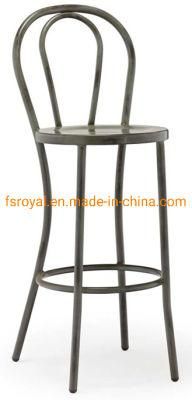Modern Design Restaurant Furniture Aluminium Bar Stool Medium Back Chair