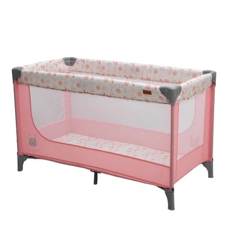 Kids Bedroom Furniture Foldable Babybed, Wholesale Steel Legs Babycot/