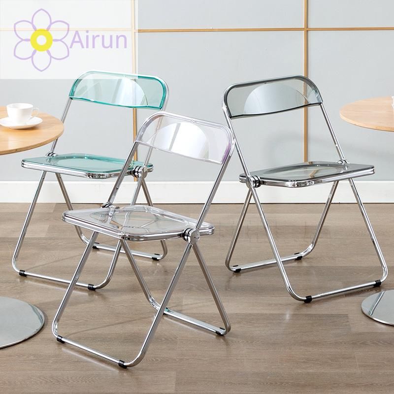 Outdoor Party Event Wedding Dining Chair Exhibition Steel Folding Chair for Trade Show Booth